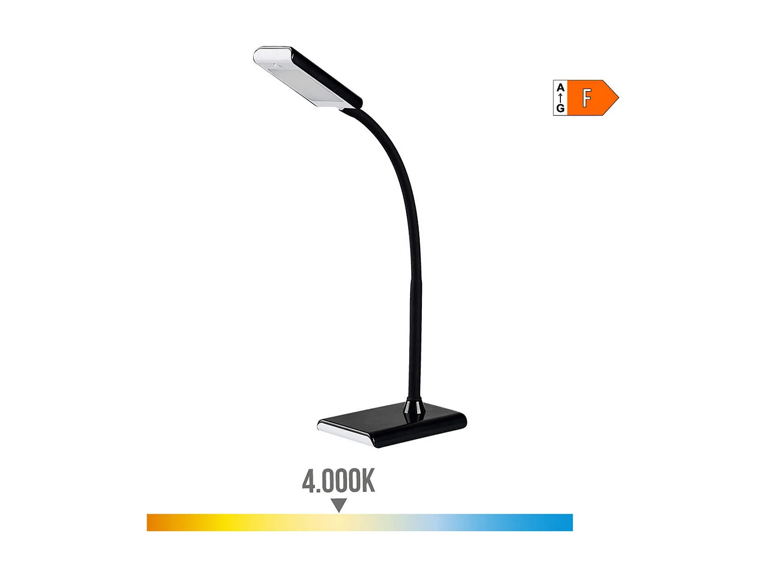 Lampe de Bureau EDM Flexo Noir (9 x 13 x 33 cm)