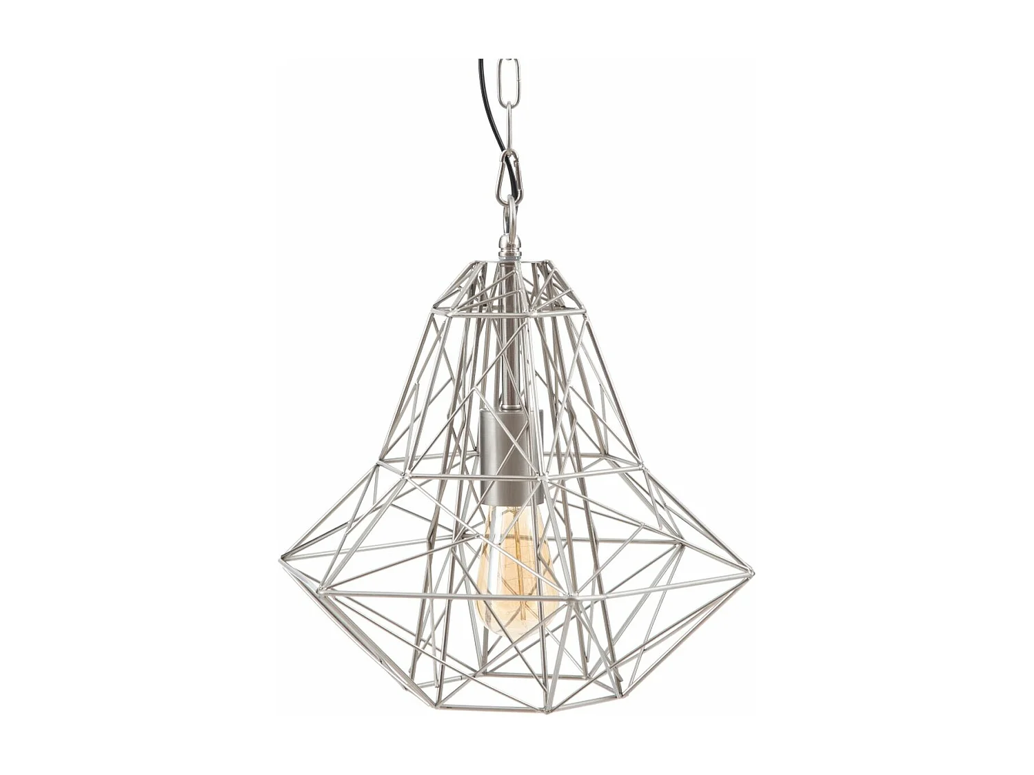 Suspension en Métal Argenté (30 x 30 x 36 cm)