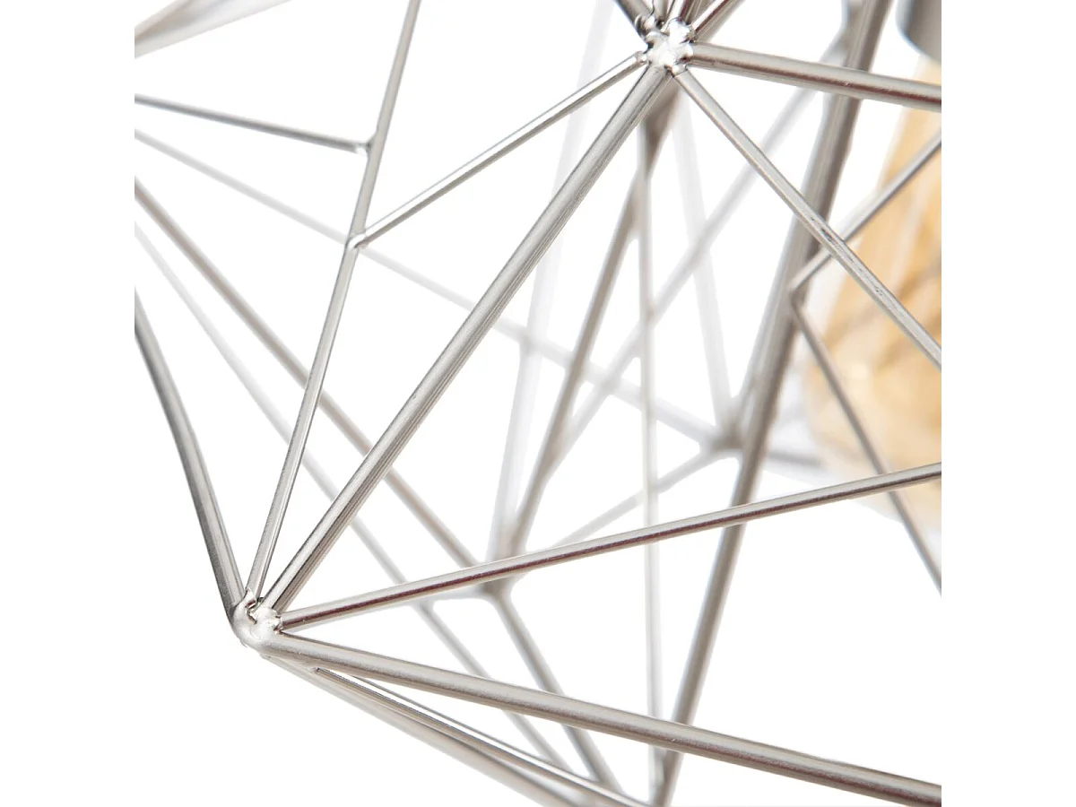 Suspension en Métal Argenté (30 x 30 x 36 cm)