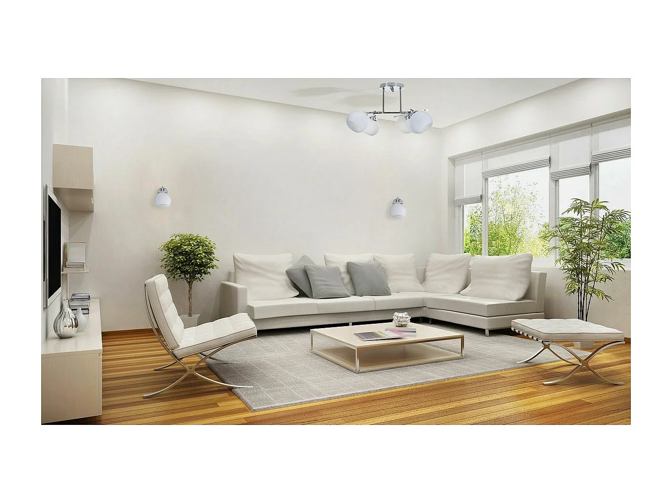 Applique Murale Activejet AJE-IRMA 1P Blanc Argenté (13 x 17,5 x 24,5 cm) (1 Pièce)