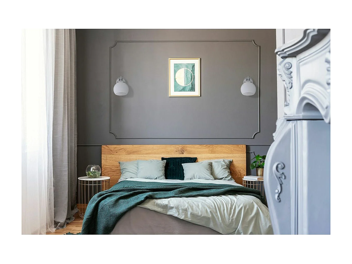 Applique Murale Activejet AJE-IRMA 1P Blanc Argenté (13 x 17,5 x 24,5 cm) (1 Pièce)