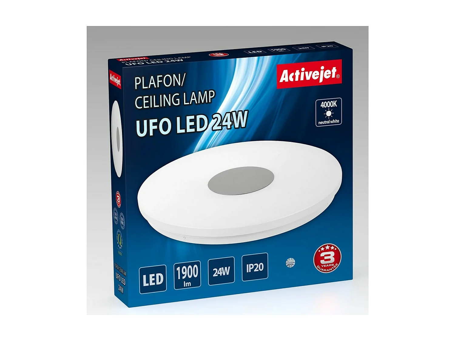 Suspension Activejet AJE-UFO Blanc Argenté (39 x 39 x 7,5 cm)