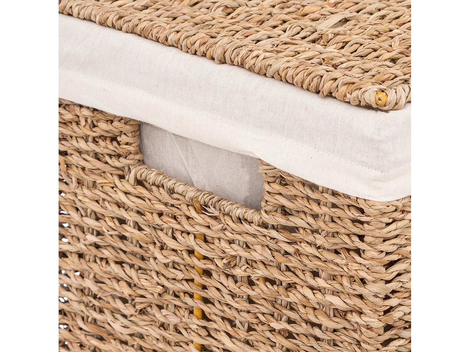 WELL HOME - Panier conteneur pour vêtements ou linge, format rectangulaire 40L