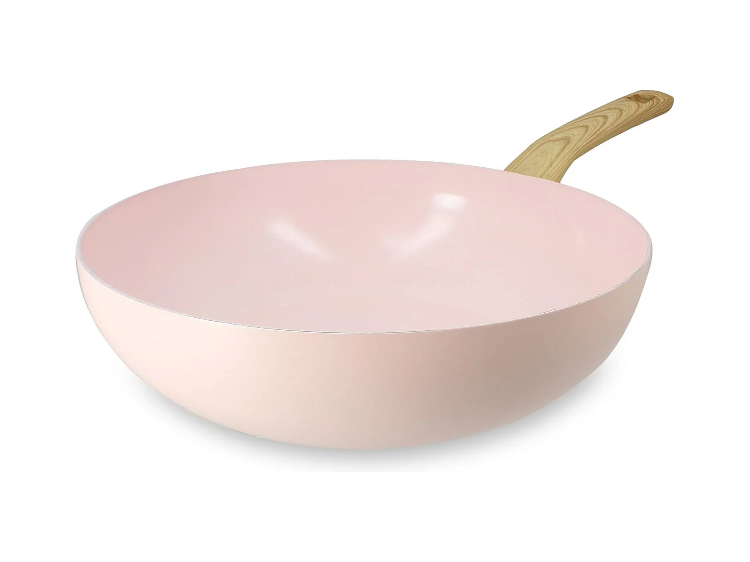 Menastyl - Wok Colorama 28cm En Aluminium Recycle Rose Induction