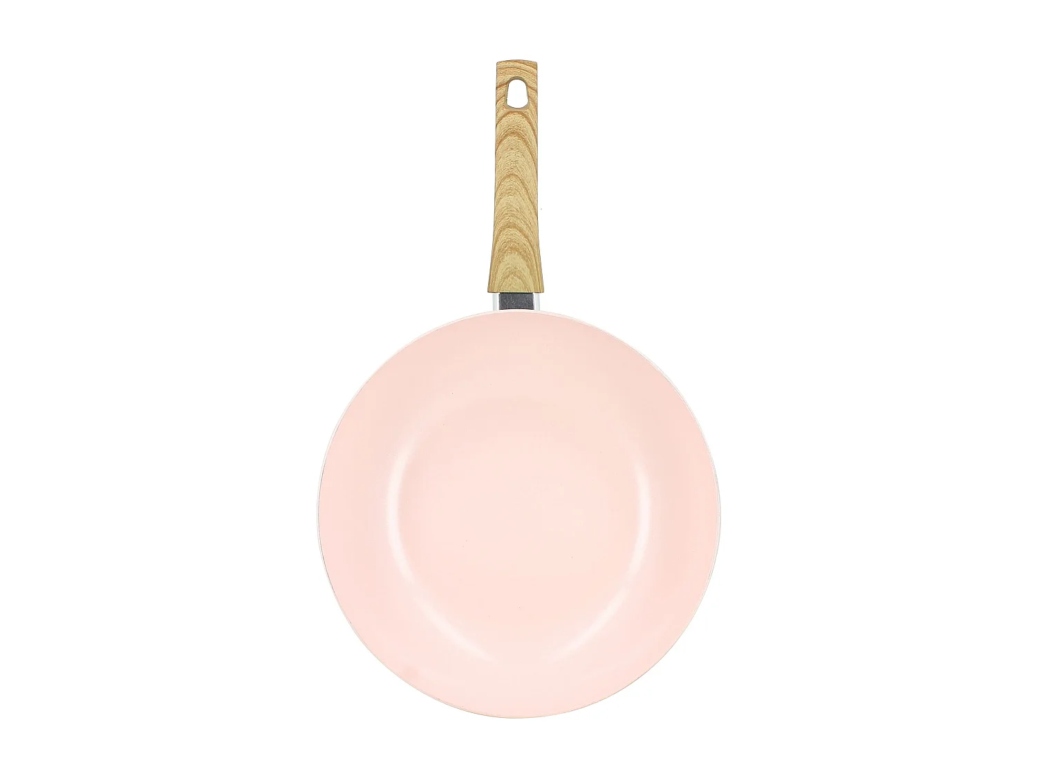 Menastyl - Wok Colorama 28cm En Aluminium Recycle Rose Induction