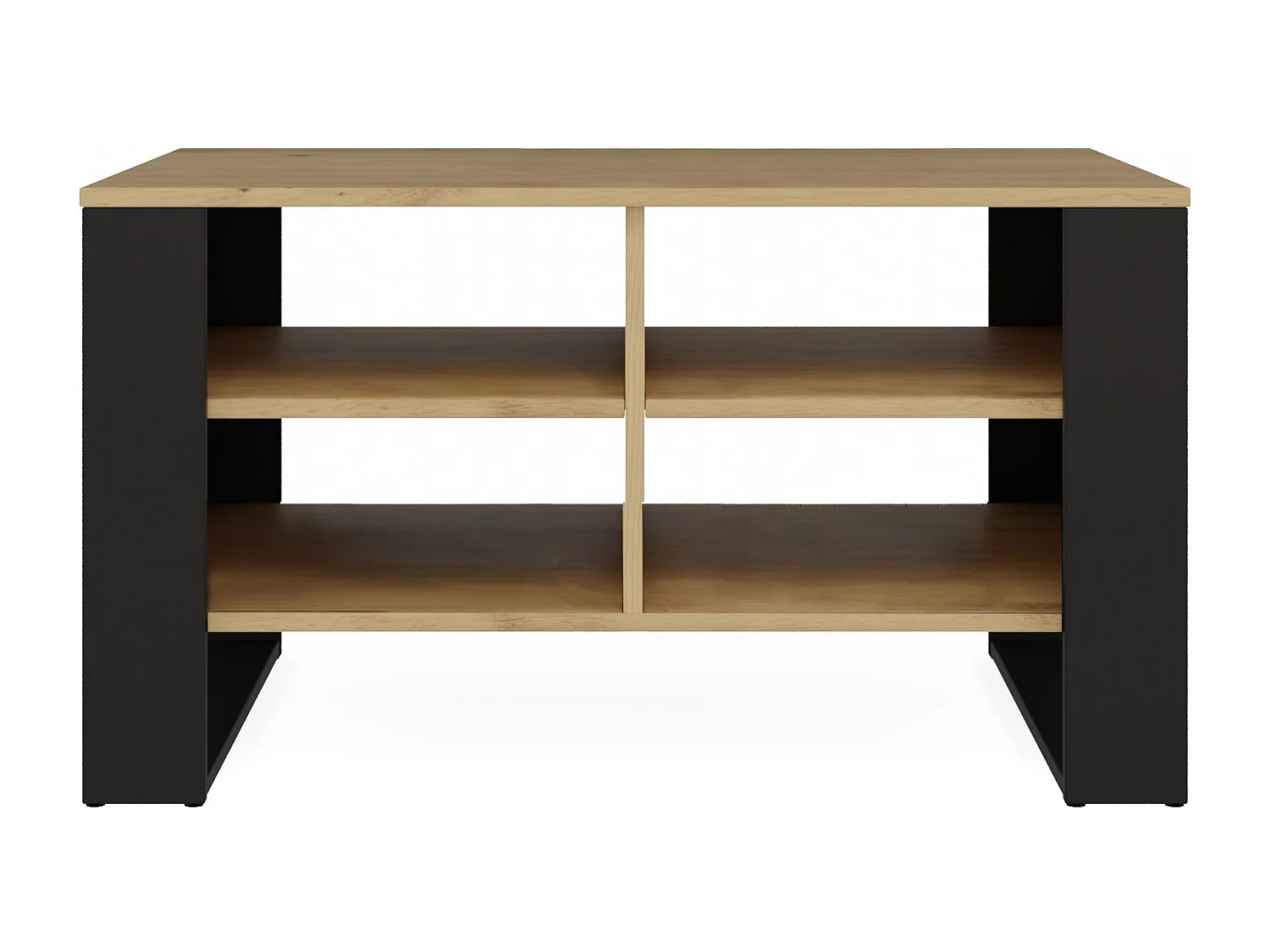 Model Stolik Modern 4P | Dąb Artisan Czarny | 90x58x50cm | Ława Kawowa