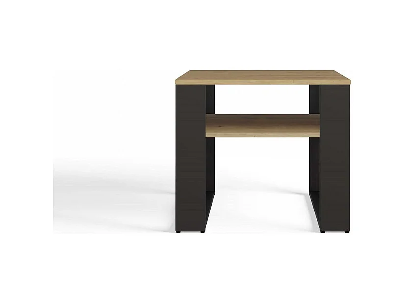 MINI – Quadratischer Industrie-Couchtisch – 58 x 58 x 50 – Couchtisch mit Ablage