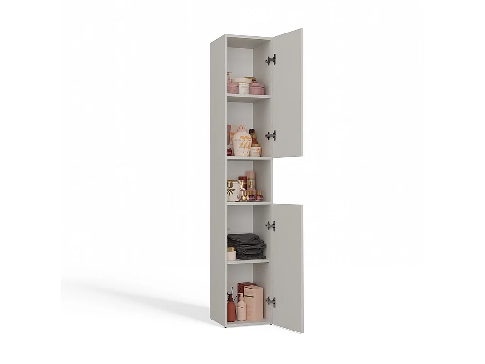 LUANA - Mueble de baño con 2 puertas - 31x30x174 cm - Columna de almacenaje para baño