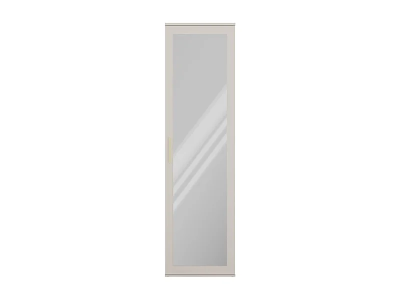ATARA - Armoire d’entrée avec grand miroir - 180x50x35 cm - 2 étagères + penderie - Meuble d’entrée - Beige