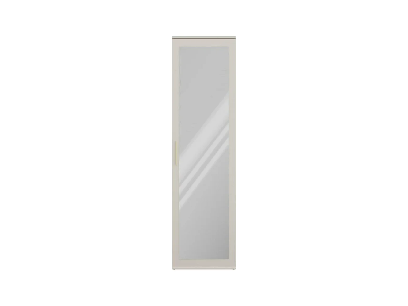 ATARA - Armoire d’entrée avec grand miroir - 180x50x35 cm - 2 étagères + penderie - Meuble d’entrée - Beige