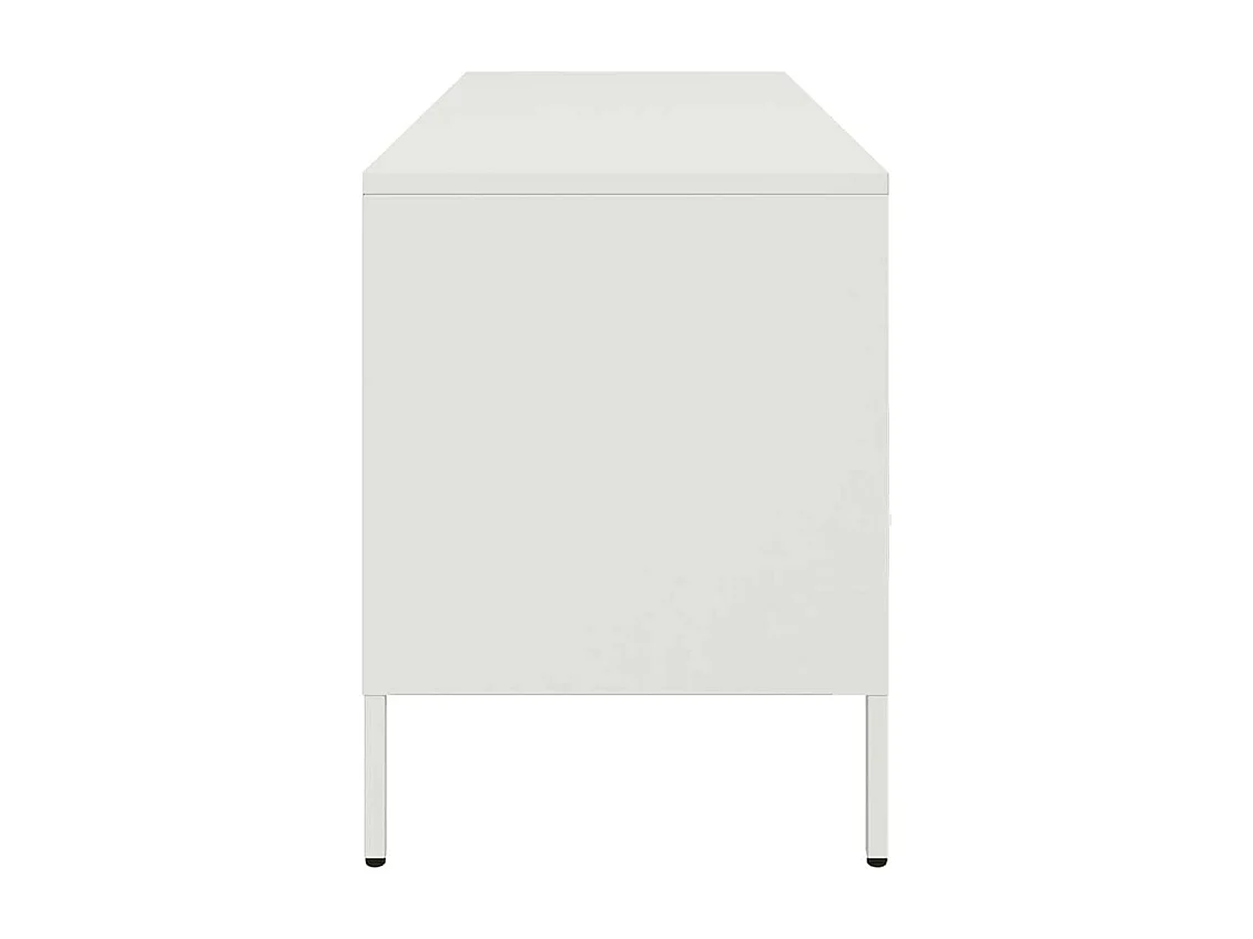 Meuble TV blanc 100,5x39x50,5 cm acier