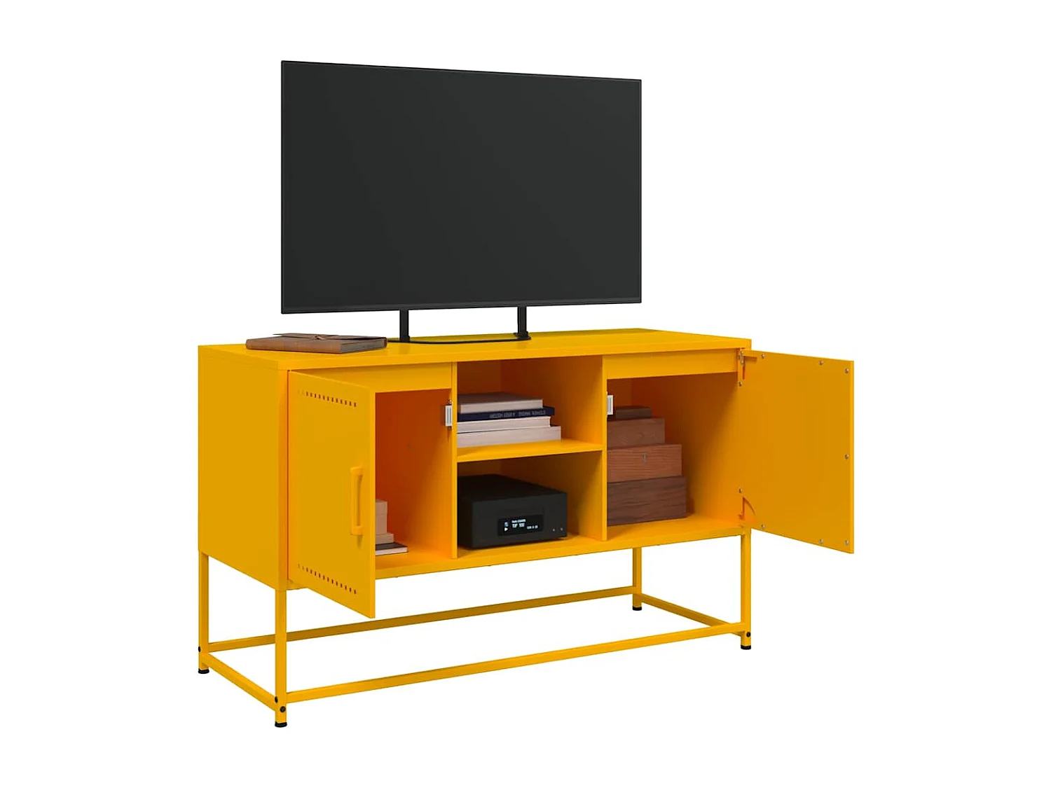 Mobile TV Giallo Senape 100,5x39x60,5 cm in Acciaio
