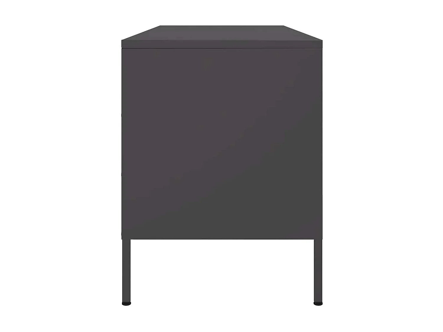 Mobile TV Nero 100,5x39x50,5 cm in Acciaio