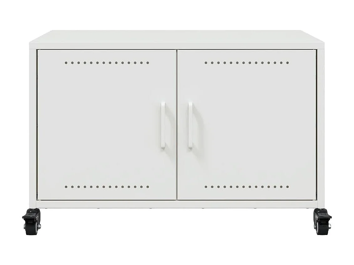 TV-Schrank Weiß 68x39x43,5 cm Kaltgewalzter Stahl