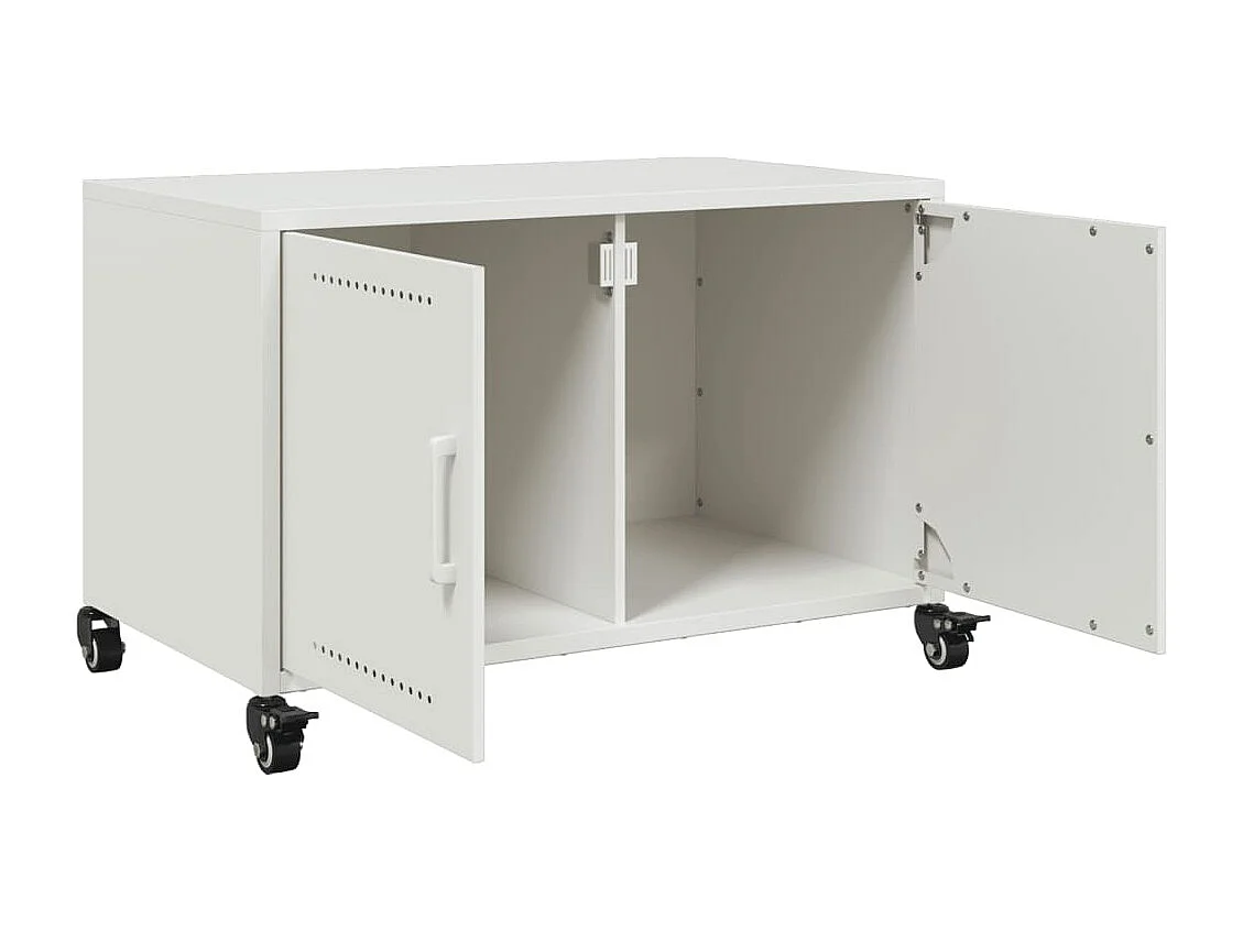 TV-Schrank Weiß 68x39x43,5 cm Kaltgewalzter Stahl