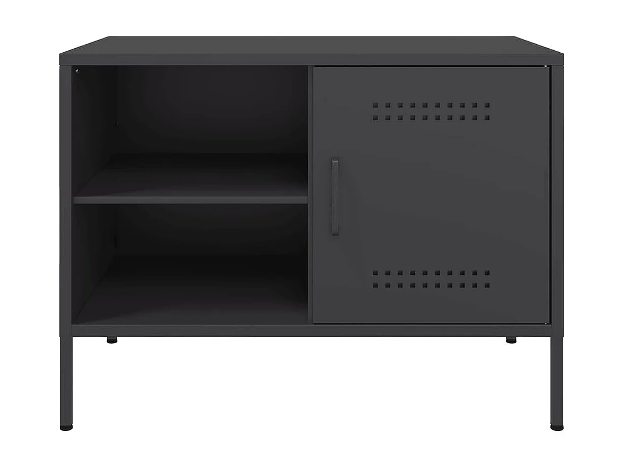 Muebles de TV 2 piezas acero negro 68x39x50,5 cm