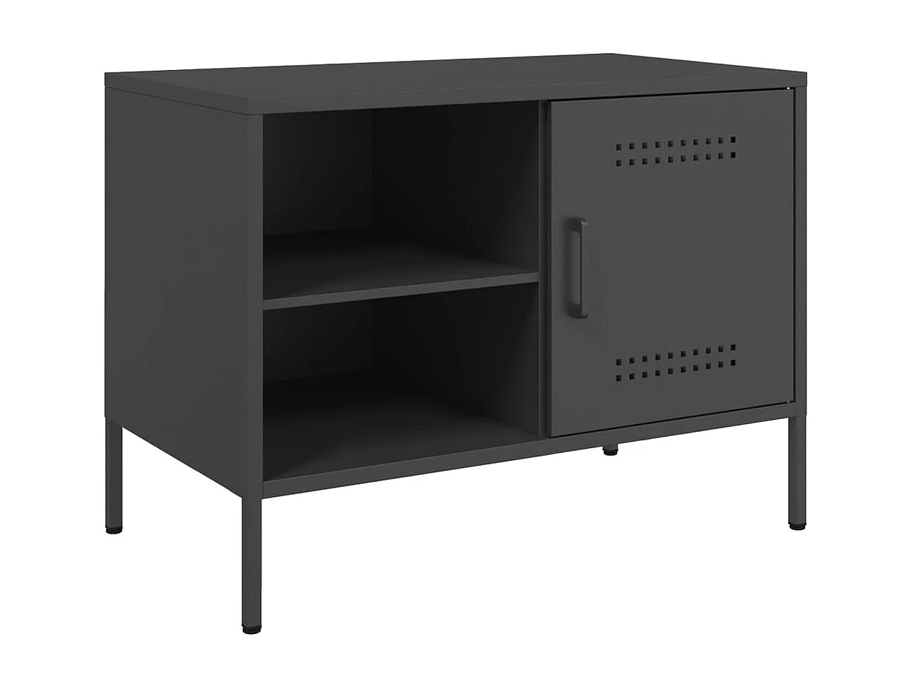 Meubles TV 2 pcs noir 68x39x50,5 cm acier