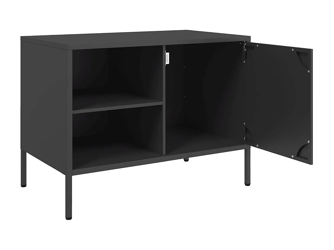 Meubles TV 2 pcs noir 68x39x50,5 cm acier