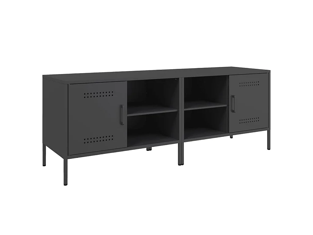 TV-Schränke 2 Stk. Schwarz 68x39x50,5 cm Stahl