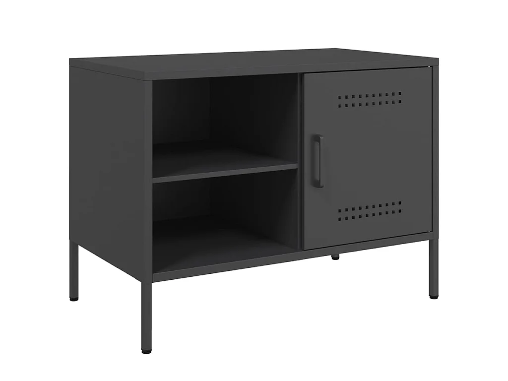 TV-Schränke 2 Stk. Schwarz 68x39x50,5 cm Stahl
