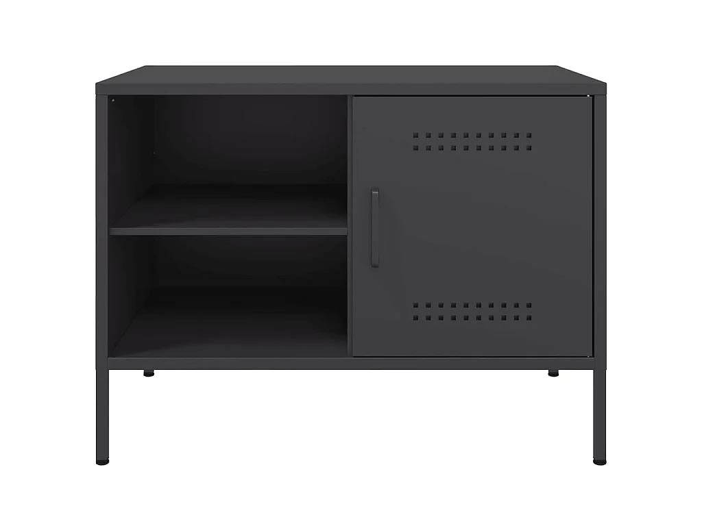 TV-Schränke 2 Stk. Schwarz 68x39x50,5 cm Stahl