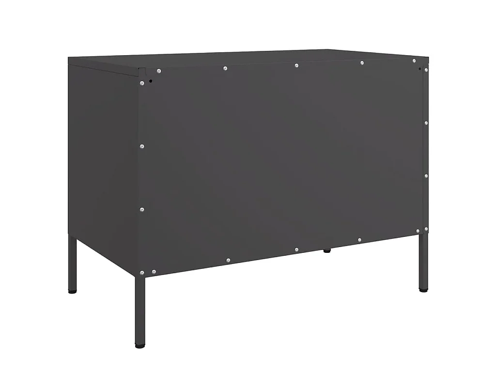 TV-Schränke 2 Stk. Schwarz 68x39x50,5 cm Stahl