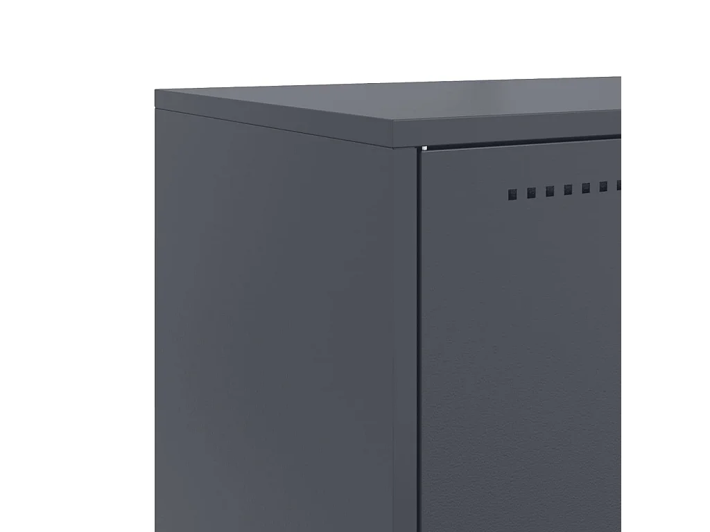 Meuble TV noir 68x39x60,5 cm acier