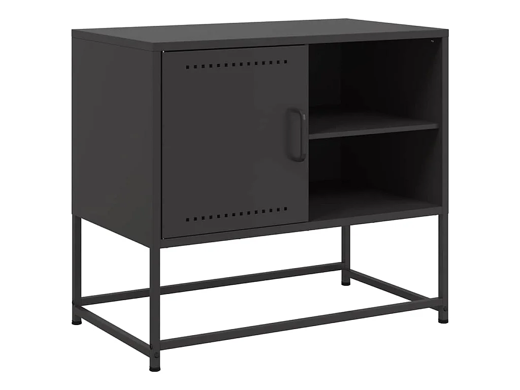 Meuble TV noir 68x39x60,5 cm acier