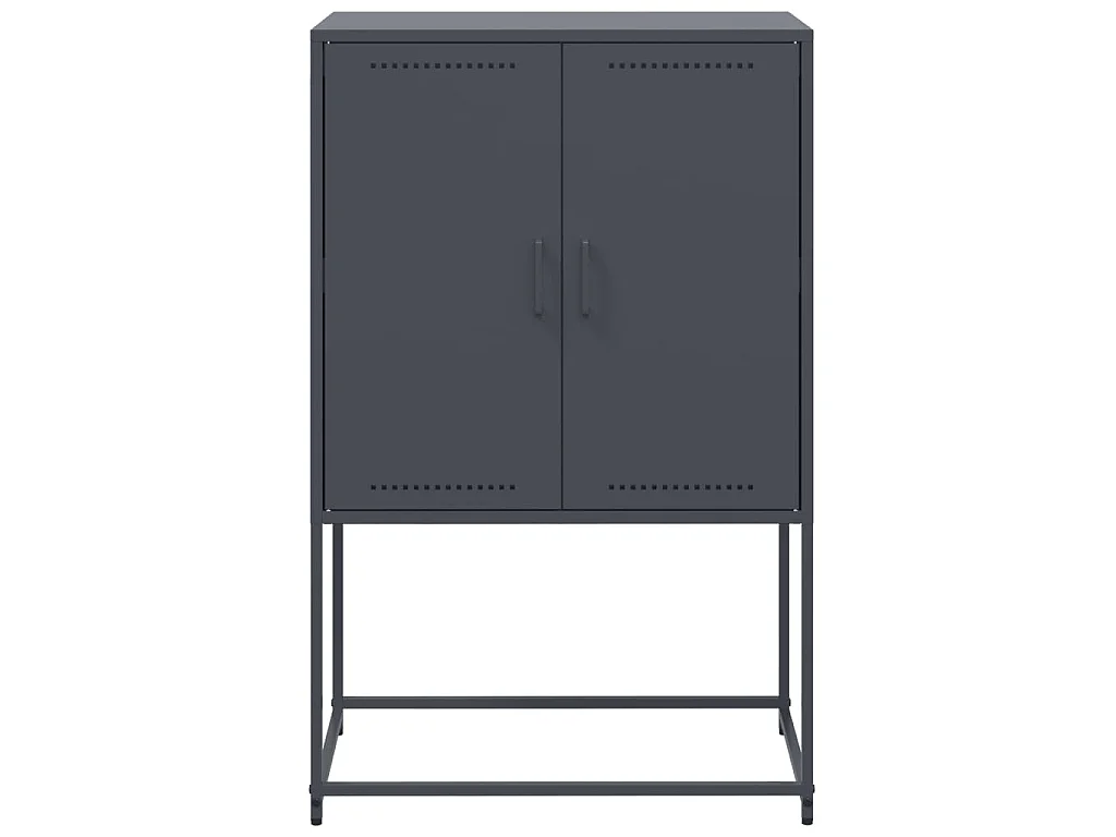 Meuble TV noir 68x39x60,5 cm acier