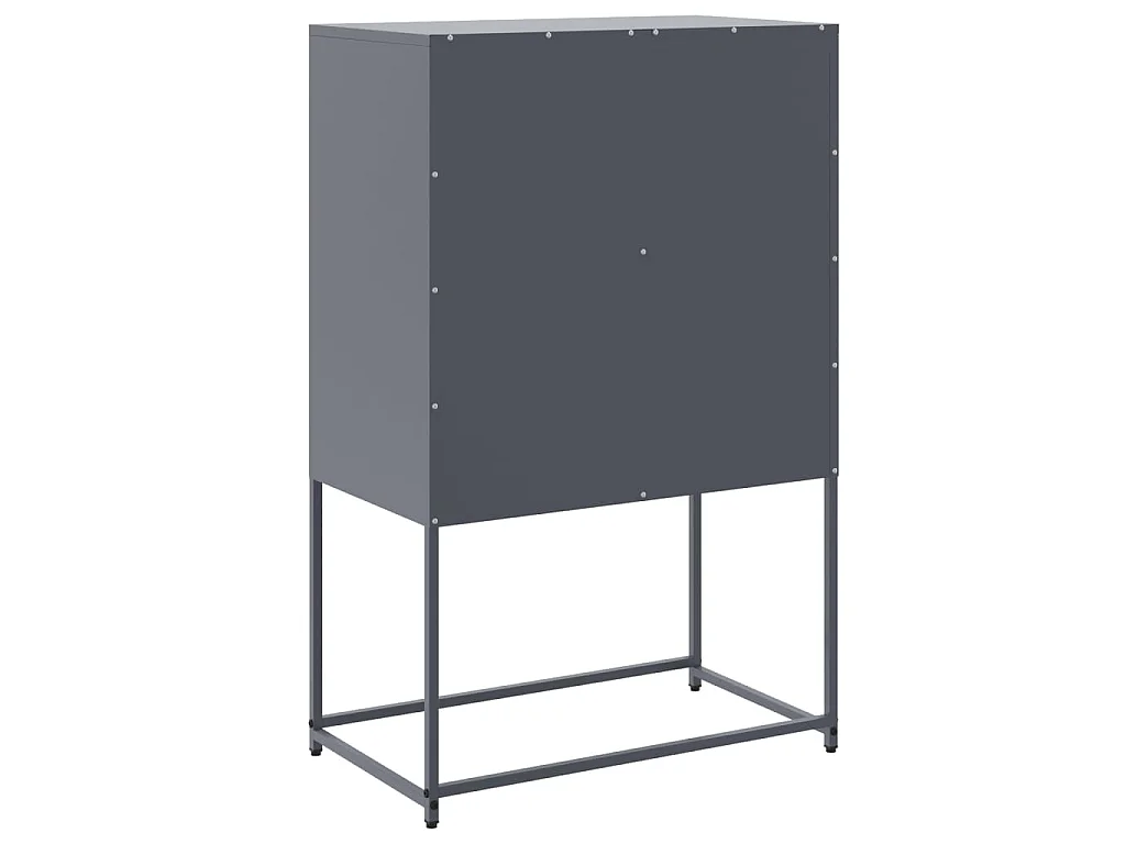 Meuble TV noir 68x39x60,5 cm acier