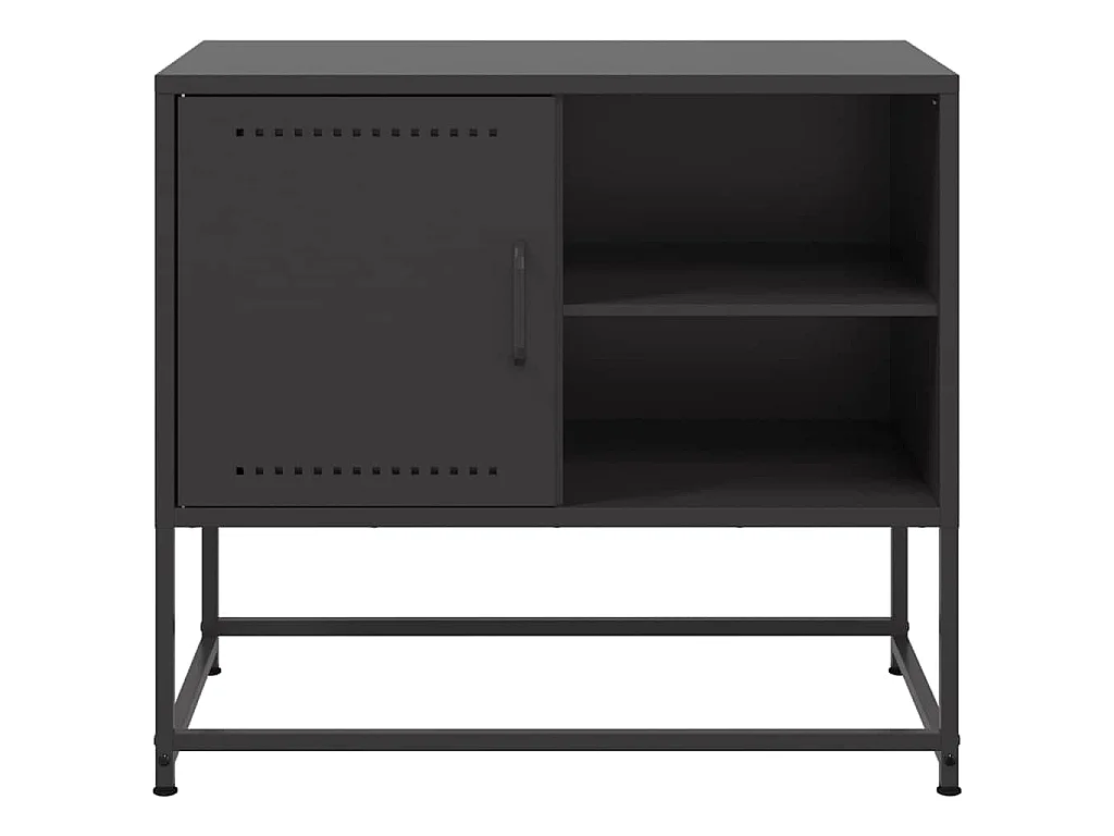 Meuble TV noir 68x39x60,5 cm acier