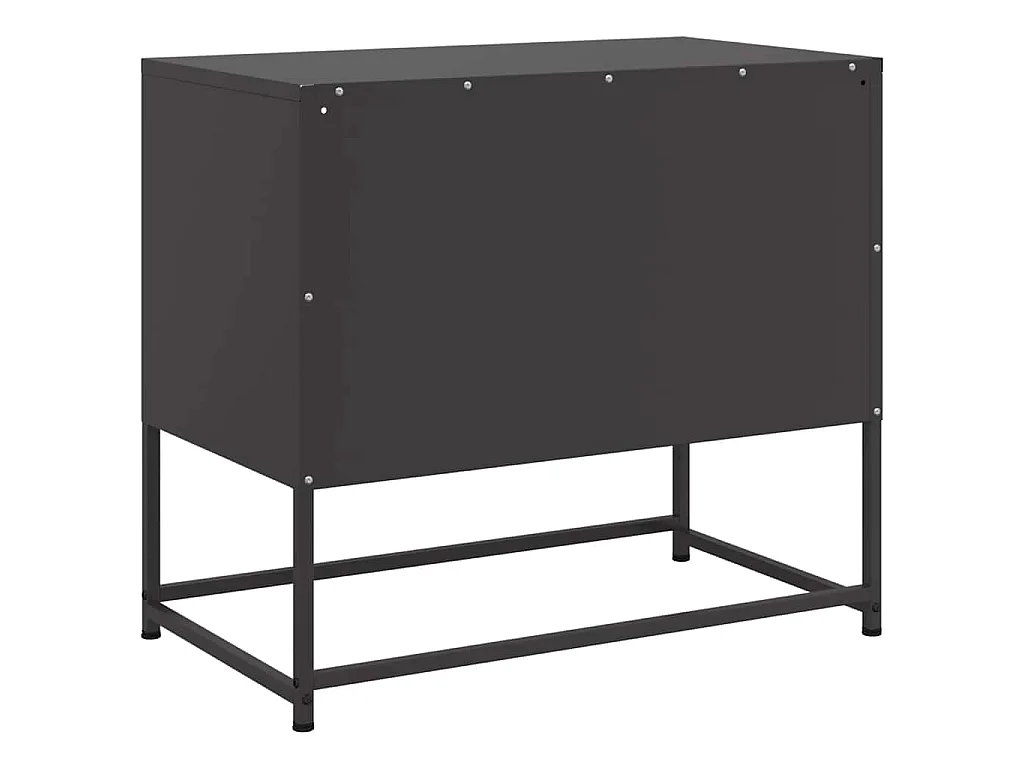 Meuble TV noir 68x39x60,5 cm acier