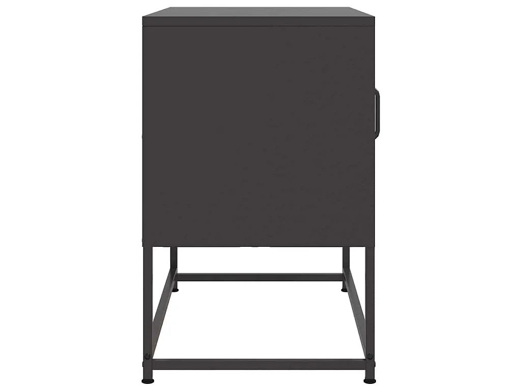 Meuble TV noir 68x39x60,5 cm acier