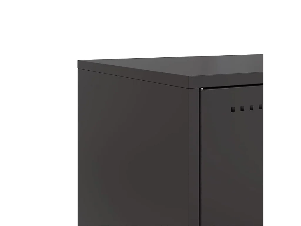 Meuble TV noir 68x39x60,5 cm acier