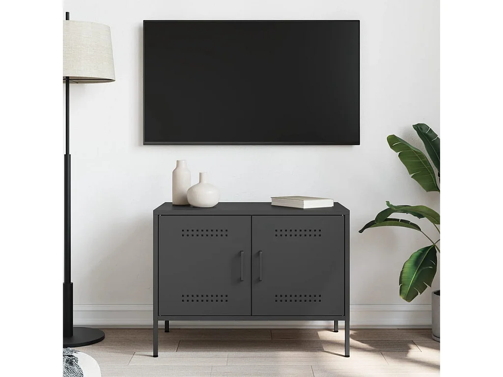 Móvel de TV 68x39x50,5 cm aço preto