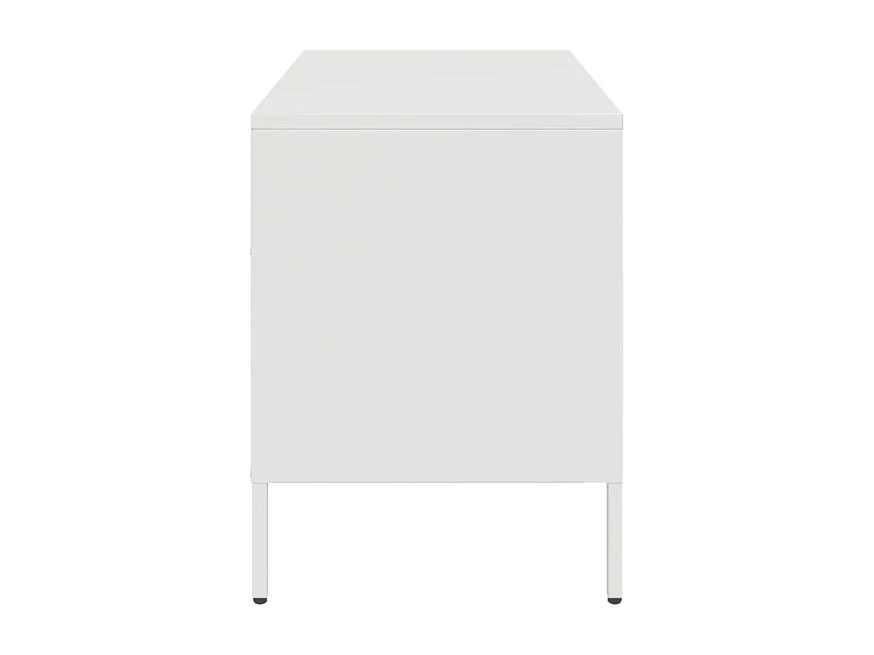 Meubles TV 2 pcs blanc 68x39x50,5 cm acier