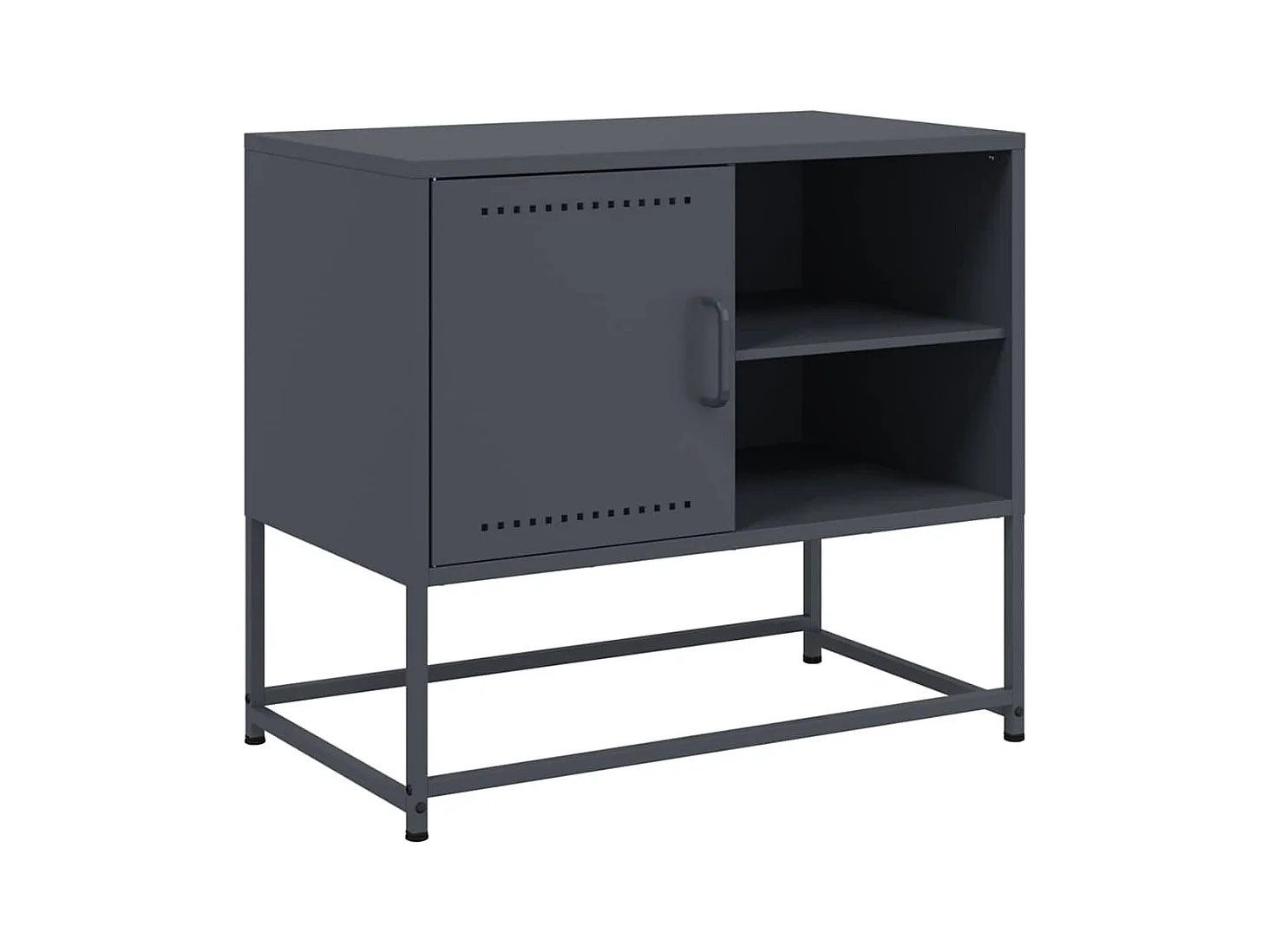 Tv-meubel 68x39x60,5 cm staal antracietkleurig