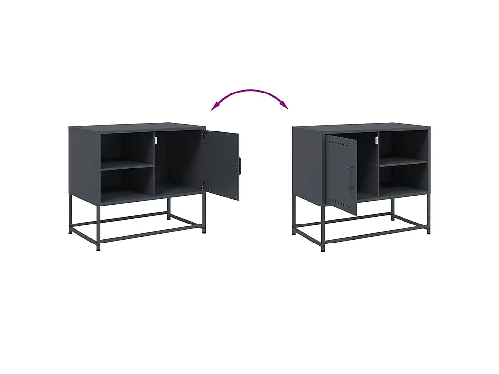TV-Schrank Anthrazit 68x39x60,5 cm Stahl
