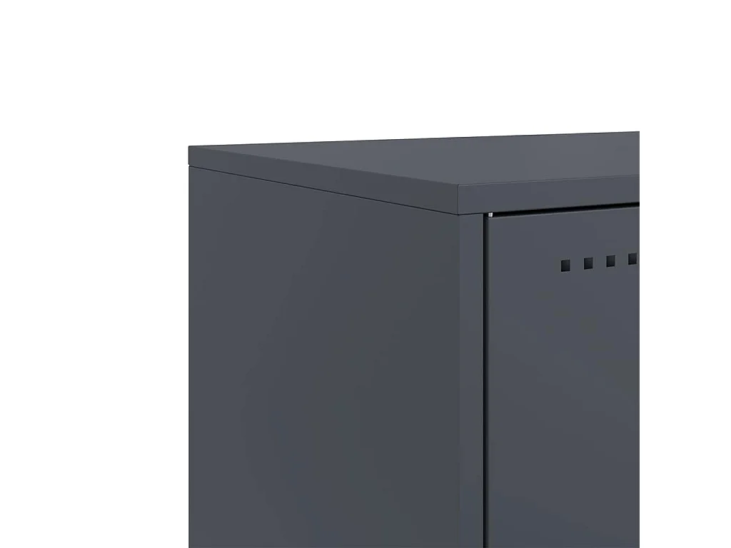 Meuble TV anthracite 68x39x60,5 cm acier