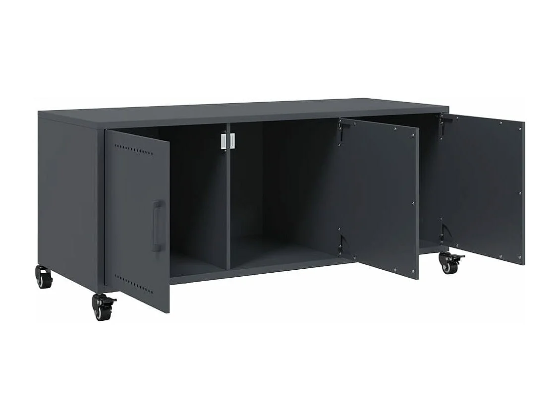 Mobile TV Antracite 100,5x39x43,5 cm Acciaio