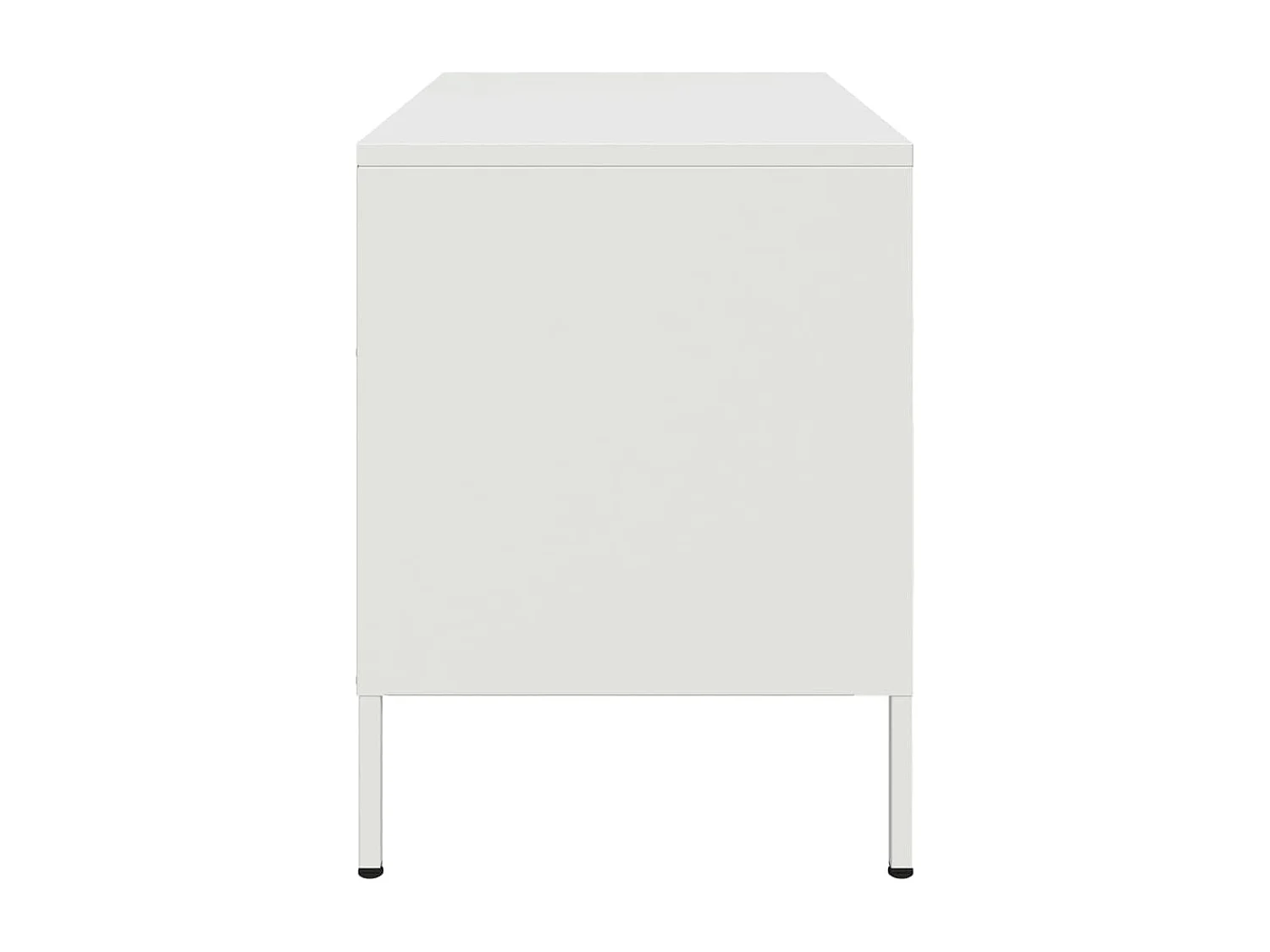 Meubles TV 2 pcs blanc 68x39x50,5 cm acier