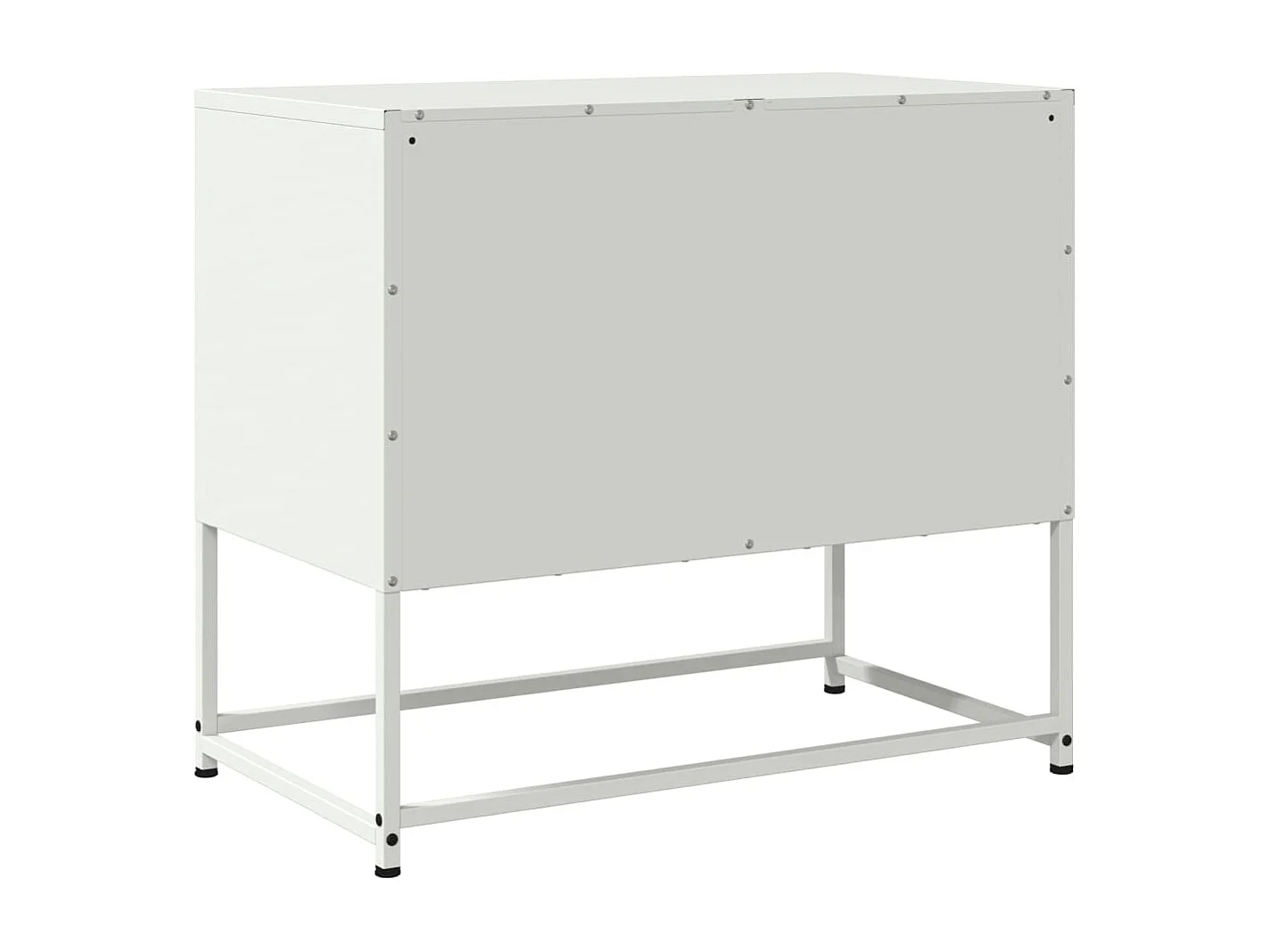 Meuble TV blanc 68,5x39x60,5 cm acier