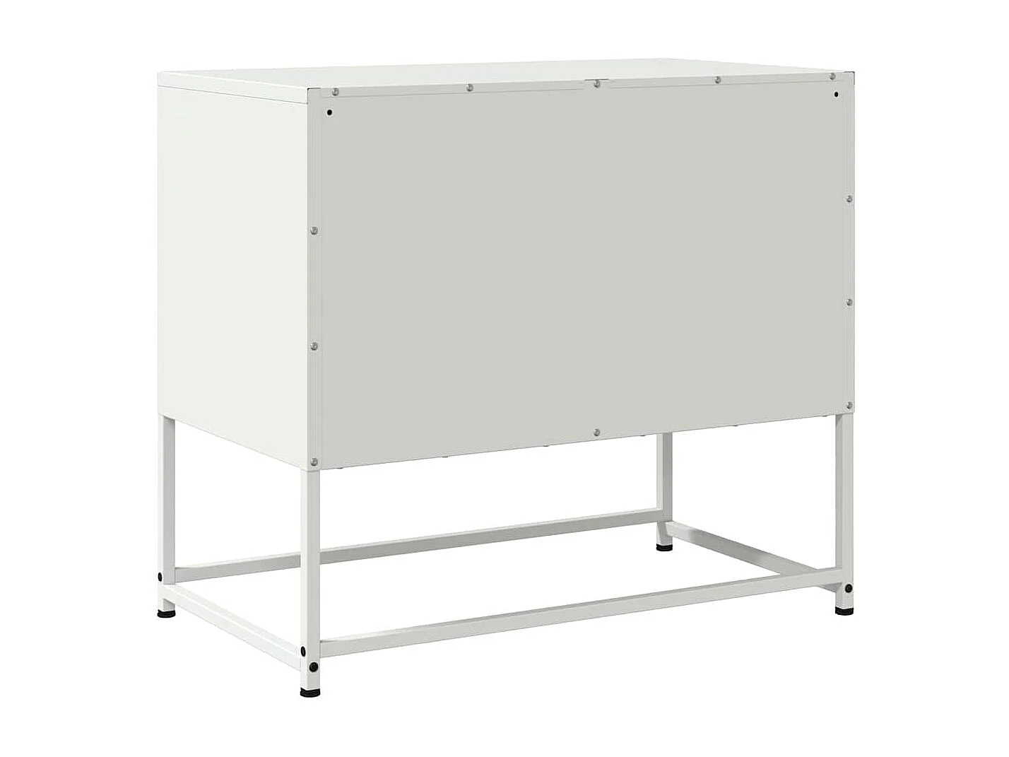 Meuble TV blanc 68,5x39x60,5 cm acier