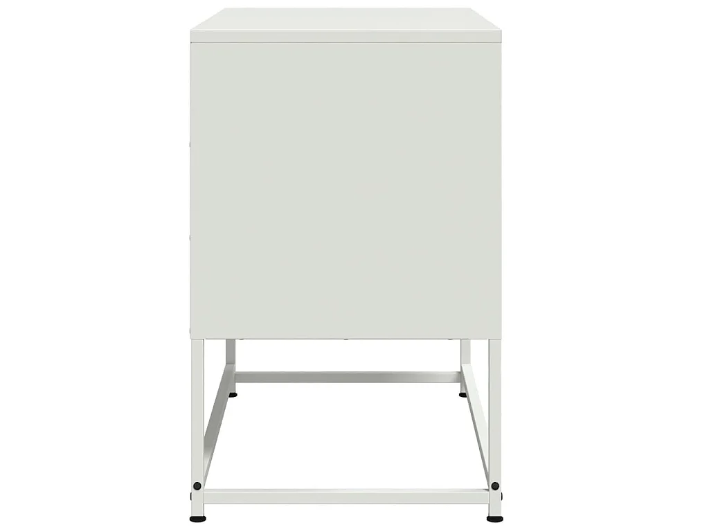 Meuble TV blanc 68,5x39x60,5 cm acier