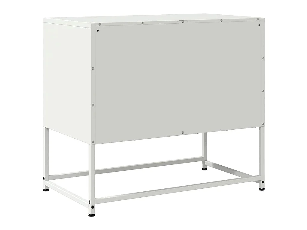 Meuble TV blanc 68,5x39x60,5 cm acier