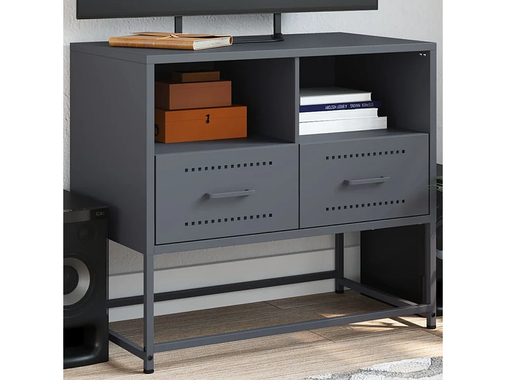 TV-Schrank Anthrazit 68x39x60,5 cm Stahl