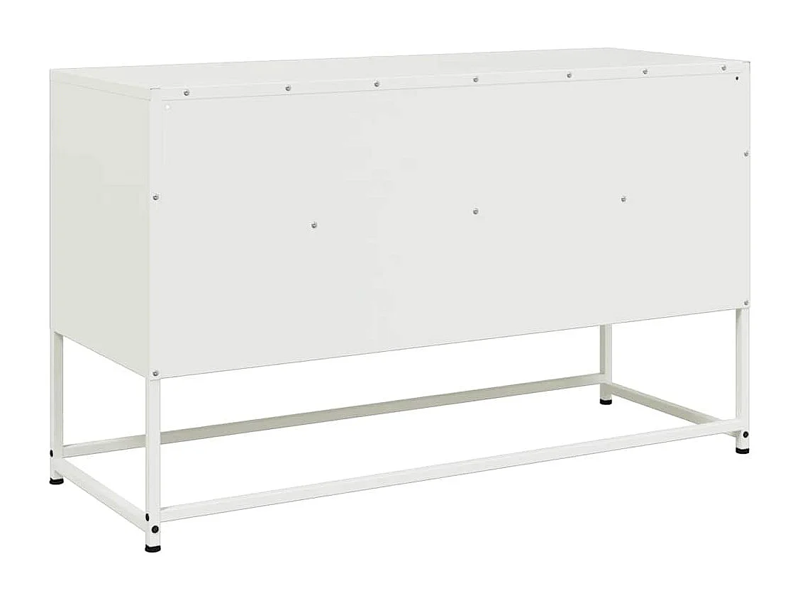 Meuble TV blanc 100,5x39x60,5 cm acier