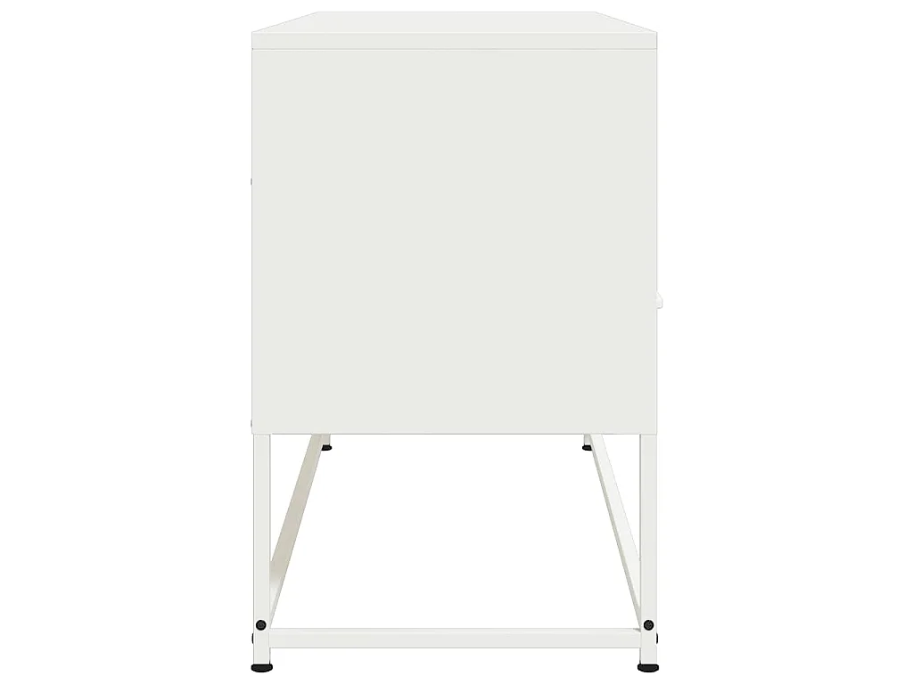 Meuble TV blanc 100,5x39x60,5 cm acier