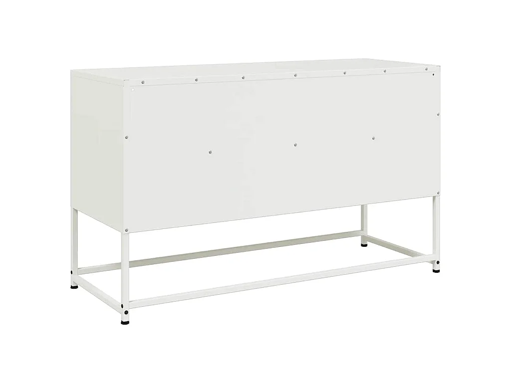 Meuble TV blanc 100,5x39x60,5 cm acier