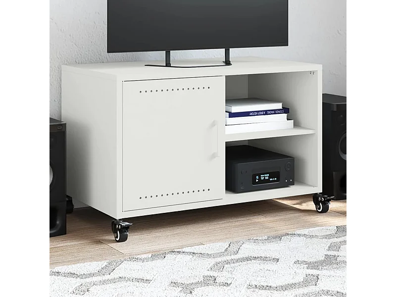 TV-Schrank Weiß 68x39x43,5 cm Stahl